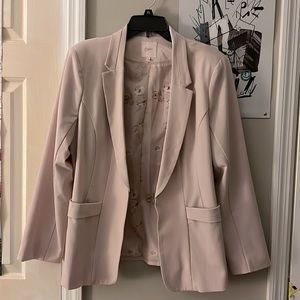 Blush Pink Candie's Blazer with Floral Interior